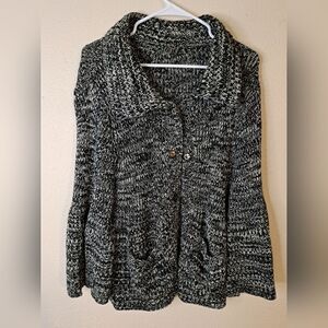 One Girl Who button up sweater cardigan size XL